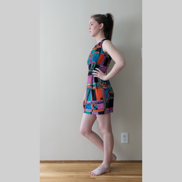 Abstract Print Mini Dress - Picture 2 of 3